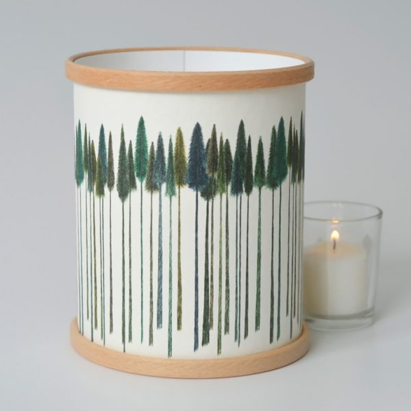 Green Trees Tealight Candle Cover