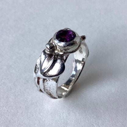‘Silver & Gold Ring with Amethyst’