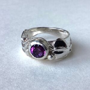 ‘Silver & Gold Ring with Amethyst’