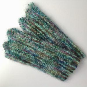 Beaded Wrist Warmers Blue Green
