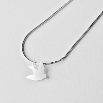 Silver Swallow Pendant Tiny