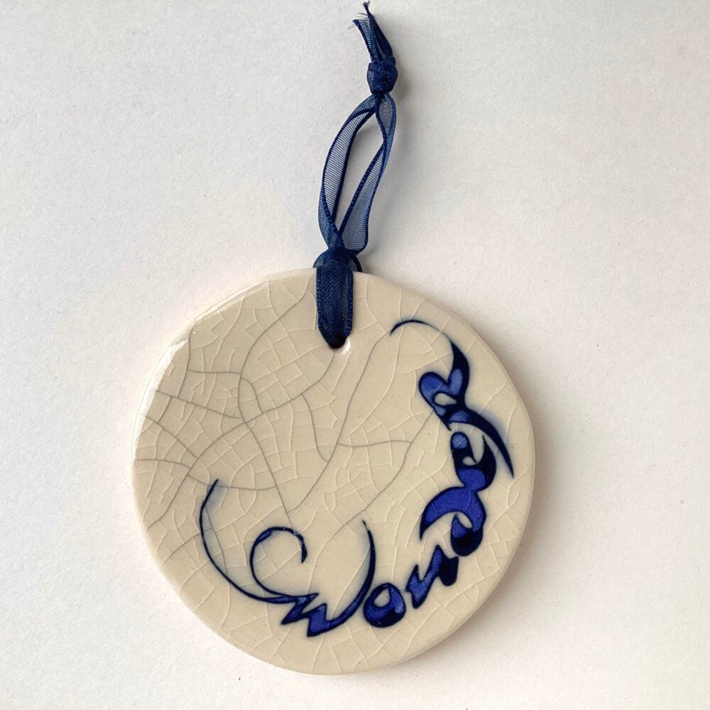 'Wonder' Raku Hanging Roundel