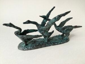 ‘Three Geese’ Bronze Sculpture