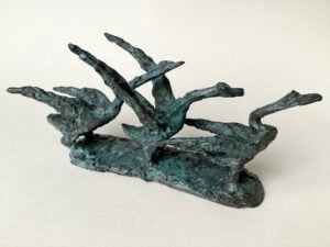 ‘Three Geese’ Bronze Sculpture