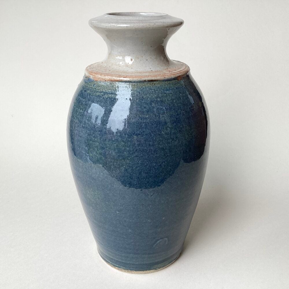 ‘Bottle Vase’ Blue & White Shino Glazes