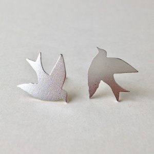 Silver Swallow Studs