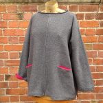 Tunic Sweater ‘Carousel’ in Grey/Cerise