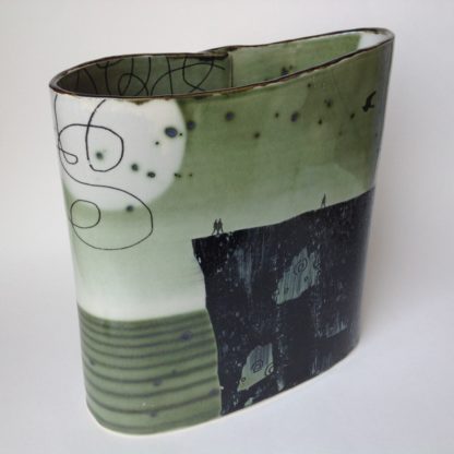 ‘Clifftops’ Vase in Green