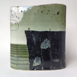‘Clifftops’ Vase in Green