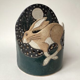 ‘Running Hare Tea Light Holder’