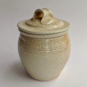 Salt Glazed Stoneware Lidded Pot