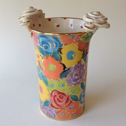 Cylinder Vase in Floral