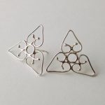 Embroidery Triangle Stud Earrings