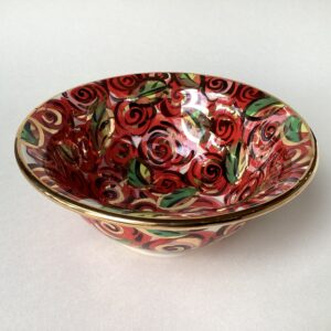 'Red Rosebush' Cereal Bowl