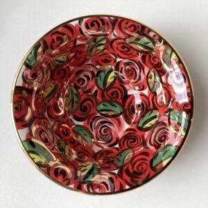 'Red Rosebush' Cereal Bowl