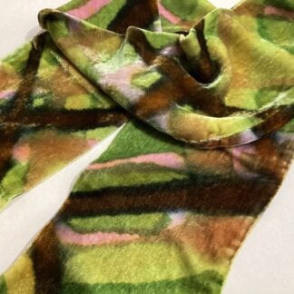 'Olive Lime Silk Velvet Tippet’