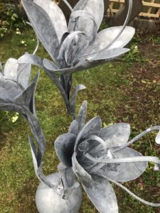 Forged Iron Crocus Sculpture