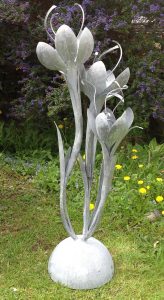 'Forged Iron Crocus Sculpture