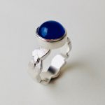 Silver Ring with Blue Agate