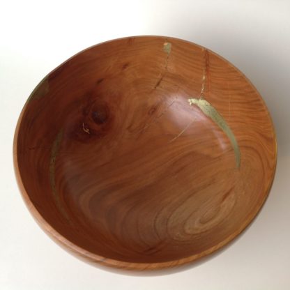 Cherry Bowl with Gold Resin