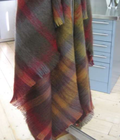 ‘Russet’ Painterly Throw in Mohair
