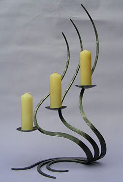 Swirling Three Candle Holder