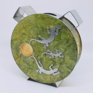 Pewter Ghekko Vase