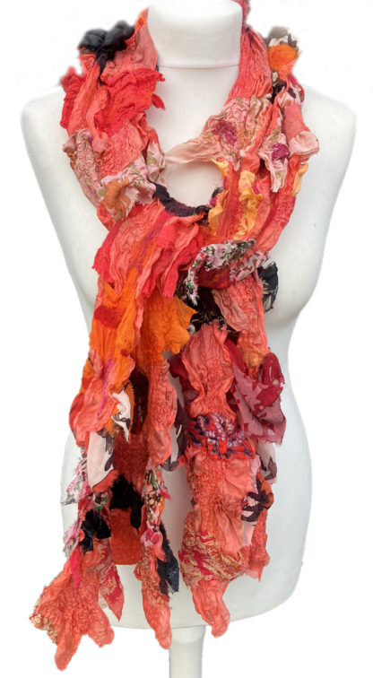 ‘Red Shabby Scarf'