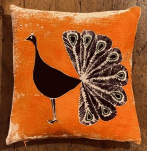 'Peacock on Orange'