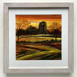 'Fiery Sunset, Clun Castle’