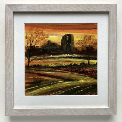 'Fiery Sunset, Clun Castle’