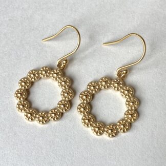 ‘Circle Earrings in 24ct Gold Vermeil’