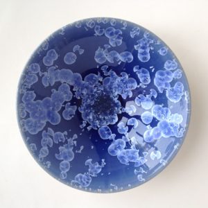 Deep Blue Crystalline Dish