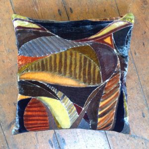 Abstract Silk Velvet Cushion