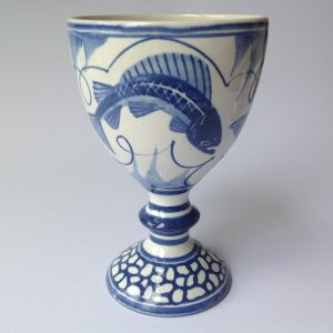 Wine Goblets  Blue Bird Decoration