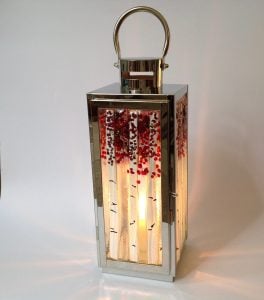 Silver Birch Lantern Autumn