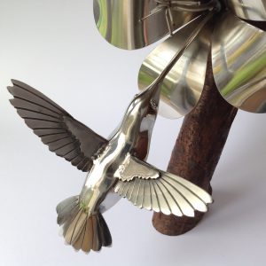 Hummingbird on Wood