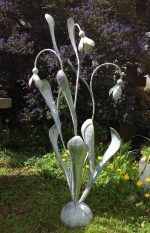Forged Iron Snowdrops Sculpture