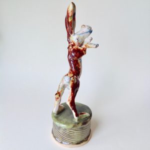'Boxing Hare' Ceramic Sculpture