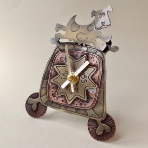 Freestanding Clock  Running Dog
