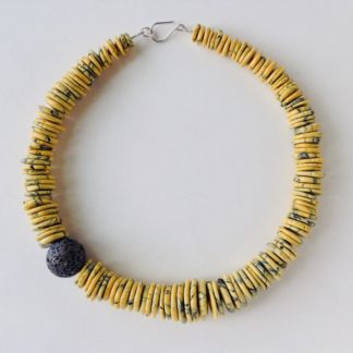 Dyed Magnesite & Lava Necklace