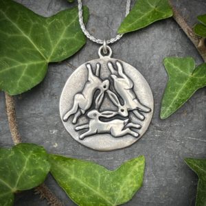 'Triple Hares Silver Pendant'