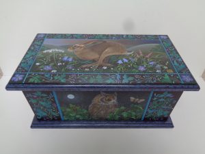 'Moon-Spell'  Painted Wooden Box