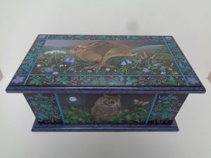 'Moon-Spell'  Painted Wooden Box