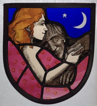 ‘Reading in Bed’ Stained Glass