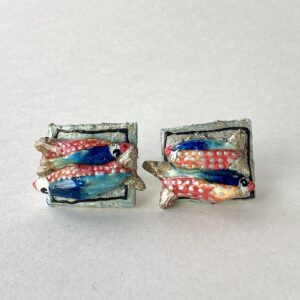 'Fish Platter' Clip Earrings