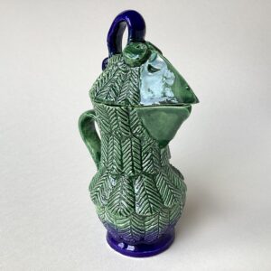‘Green Sparrow Beak’ Lidded Jug