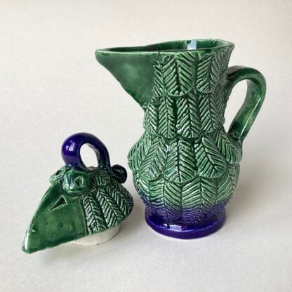 ‘Green Sparrow Beak’ Lidded Jug