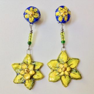 Daffodil clip on Earrings