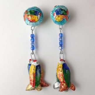 Two Fishes Clip Earrings